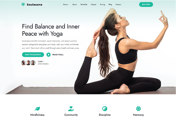 Yoga & Wellness Website