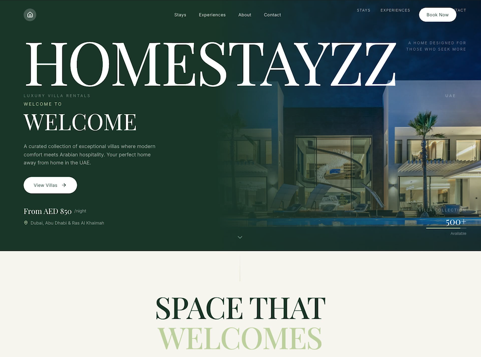 HomeStayzz - Luxury Homes