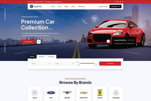 Autovexa – موقع سوق السيارات والمعارض